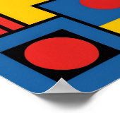 キャバリア・キング・チャールズ・スパニエル De Stijl ポスター | Mo (角)