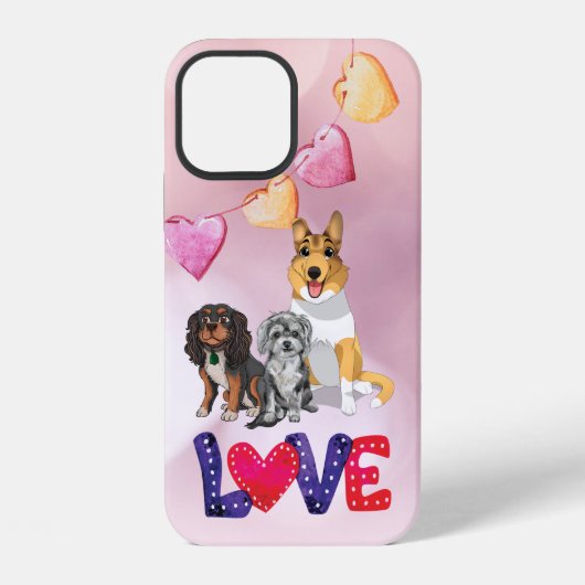 キャバリア・コリー・ハバニーズ iPhoneケース (裏面)