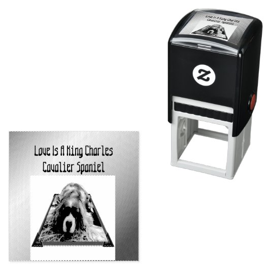 キャバリエスパニエル犬ポップアウトアート、自己スタンプ セルフインキングスタンプ (インサイチュ)