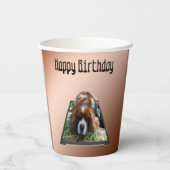 キャバリエスパニエル犬ポポプアウトアート 紙コップ (裏面)