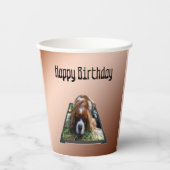 キャバリエスパニエル犬ポポプアウトアート 紙コップ (正面)