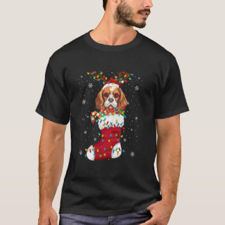 キャバリエールキングチャールズスパニエル犬パピードッグインソックス Tシャツ