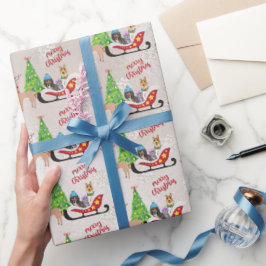 キャバリエ王チャールズ、コリー、ハバニーズ ラッピングペーパー