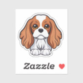 キャバリエ・キング・チャ図解入りの、写真付きのール シール (シート)