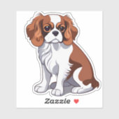 キャバリエ・キング・チャ図解入りの、写真付きのール シール (シート)