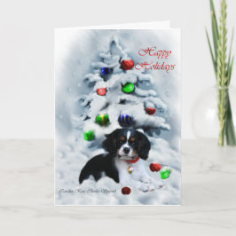 キャバリヤーキングチャールズスパニエル犬クリスマスギフト シーズンカード