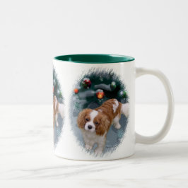 キャバリヤーキングチャールズスパニエル犬クリスマスギフト ツートーンマグカップ