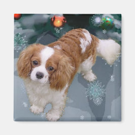 キャバリヤーキングチャールズスパニエル犬クリスマスギフト マグネット