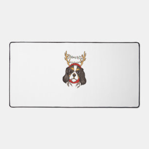 キャバリヤーキングチャールズスパニエル犬ドッグペットクリスマス デスクマット