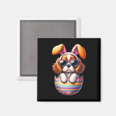 キャバリヤーキングチャールズスパニエル犬ドッグラバーイースターEg マグネット (正面/裏面)