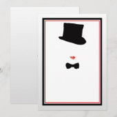 キャバレットフ無地のレーム招待状 招待状 (正面/裏面)