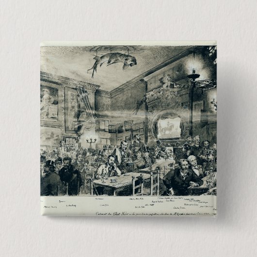 キャバレーdu Chat Noir 1886年 缶バッジ (正面)