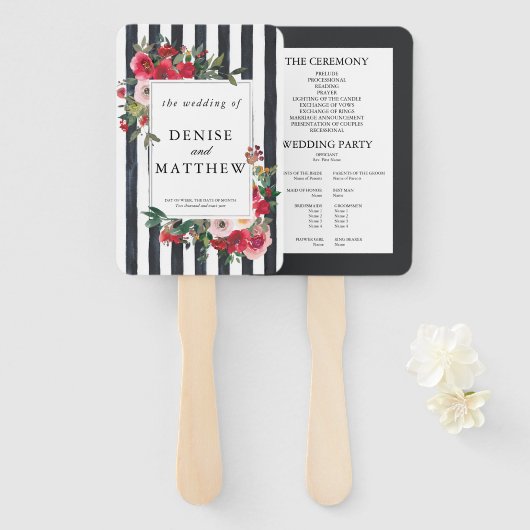 キャビア結婚ブラックの手扇 ハンドファン (正面&裏面)