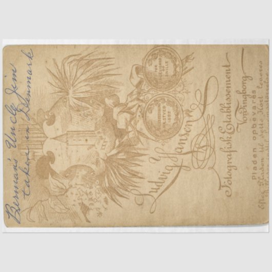 キャビネカードジャンクジャーナルの背景シート 薄葉紙 (正面)