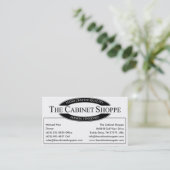 キャビネットの専門店 名刺 (スタンド正面)