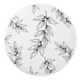 キャビネットインスパイアノブ、自然、白黒 セラミックノブ