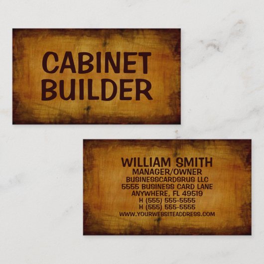 キャビネットビルダーアンティーク 名刺 (正面/裏面)