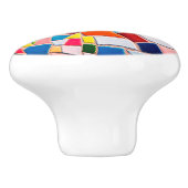 キャビネット付属品モザイクカラフルパターン セラミックノブ (側面)