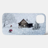キャビンでのクリスマスの雪 Case-Mate iPhoneケース (裏面 (横))