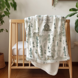 キャビンで |家族名ワイルダネス毛布 シェルパブランケット