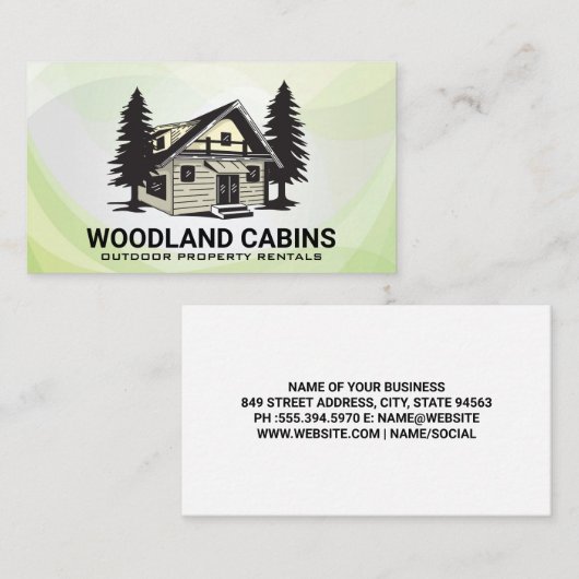 キャビンと木 名刺 (正面/裏面)