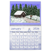 キャビンと風景のあるカレンダー カレンダー (1月 2026)