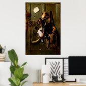 キャビンのドア絵画はアヒル付き ポスター (ホームオフィス)