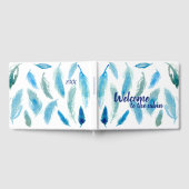 キャビンの羽毛の水色へようこそ ゲストブック (全面)