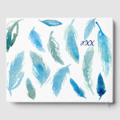 キャビンの羽毛の水色へようこそ ゲストブック (裏面)