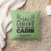 キャビンへようこそパーソナライズされた クッション (ブランケット)