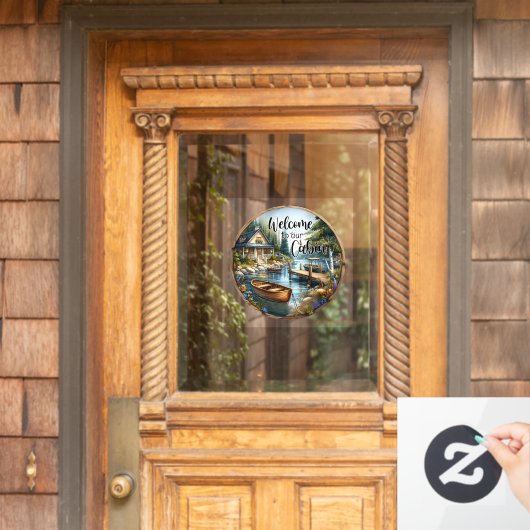 キャビンへようこそ ウィンドウサイン (ホームデコレーション)