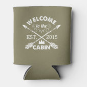 キャビンへようこそ |矢印素朴オリーブと白 缶クーラー (正面)