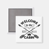 キャビンへようこそ |矢素朴印と松 マグネット (正面/裏面)