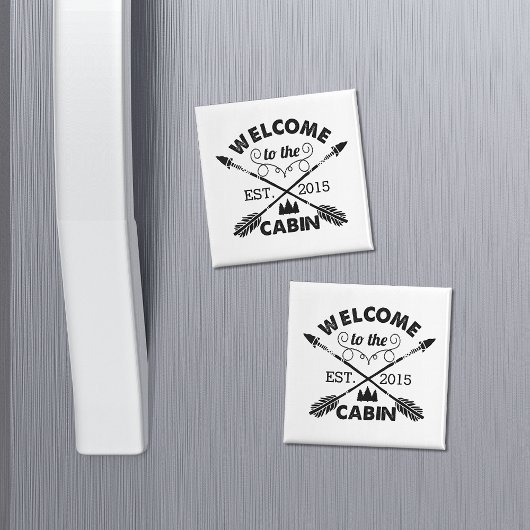 キャビンへようこそ |矢素朴印と松 マグネット