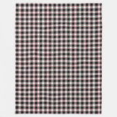 キャビンまたはキャンプファイヤー用の居心地の良い赤い黒い格子毛布 フリースブランケット (正面)