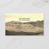 キャビンまたはベッド&ブレックファーストレンタル名刺 名刺 (裏面)