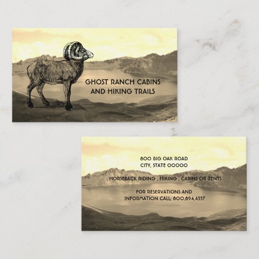 キャビンまたはベッド&ブレックファーストレンタル名刺 名刺 (正面/裏面)