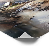 キャビンインザウッズスプリングタイムウォーターカラーキャビン ポスター (角)