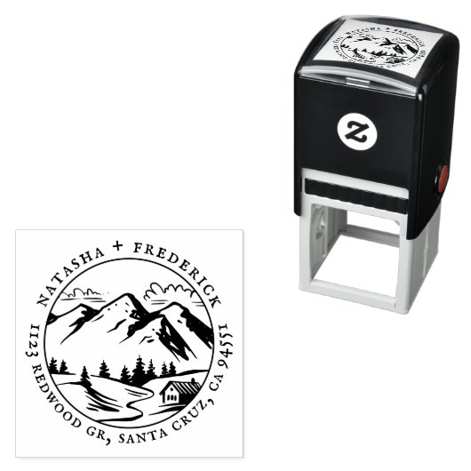 キャビンインザウッズマウン素朴テン差出人住所 セルフインキングスタンプ (インサイチュ)