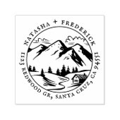 キャビンインザウッズマウン素朴テン差出人住所 セルフインキングスタンプ (デザイン)