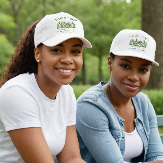 キャビンクルーのグリーンキャンプ独身最後のパーティー キャップ