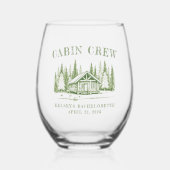 キャビンクルー グリーンキャンプ ブライズパーティー ステムなしワイングラス (正面)