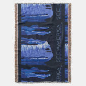 キャビングトラベルカバーンヴィンテージ旅行ポスター スローブランケット (正面縦)