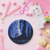 キャビングトラベルカバーンヴィンテージ旅行ポスター ペーパープレート (パーティー)