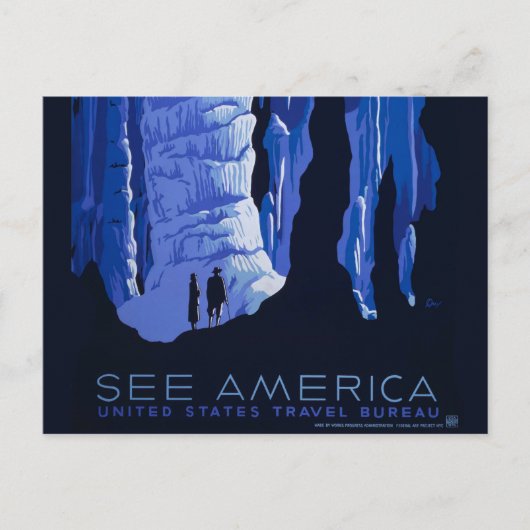 キャビングトラベルカバーンヴィンテージ旅行ポスター ポストカード (正面)