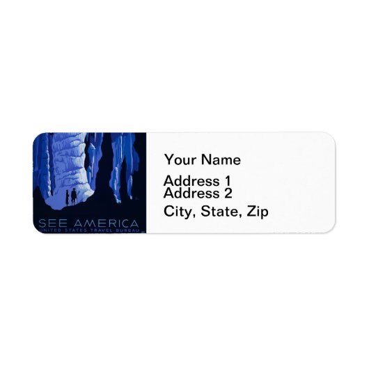 キャビングトラベルカバーンヴィンテージ旅行ポスター ラベル (正面)