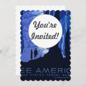 キャビングトラベルカバーンヴィンテージ旅行ポスター 招待状 (正面/裏面)