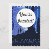 キャビングトラベルカバーンヴィンテージ旅行ポスター 招待状 (正面)