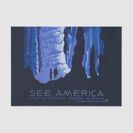 キャビングトラベルカバーンヴィンテージ旅行ポスター 薄葉紙 (正面)