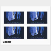 キャビングトラベルカバーンヴィンテージ旅行ポスター 長方形シール (シート)